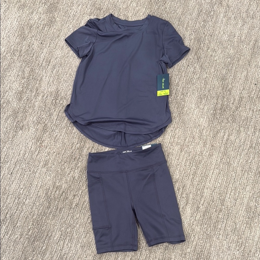 Tek Gear Blue Rashguard Matching Set UV-Protective